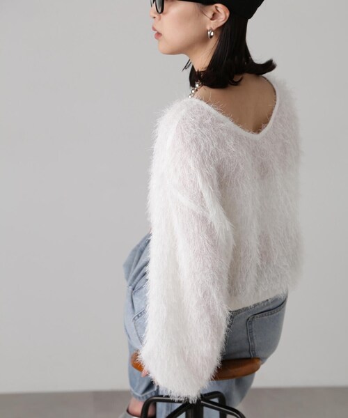 FREE'S MART(フリーズマート)の「ボリュームスリーブフェザーブラウス(シャツ/ブラウス・レディース・ホワイト/ブラック・FREE)」の7枚目の写真