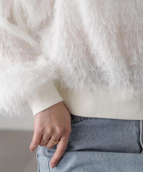 FREE'S MART(フリーズマート)の「ボリュームスリーブフェザーブラウス(シャツ/ブラウス・レディース・ホワイト/ブラック・FREE)」の9枚目の写真