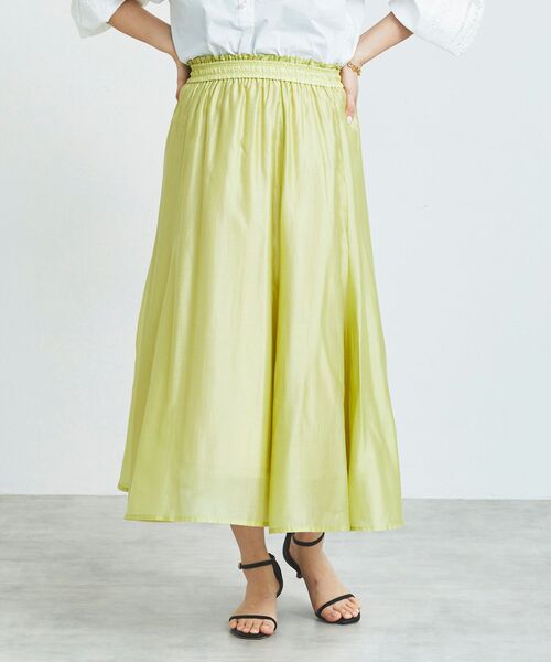 le.coeur blanc（ルクールブラン）の「キリカエギャザースカート（スカート・レディース・ライトグリーン/ダークグレー/ラベンダー・38）」の5枚目の写真