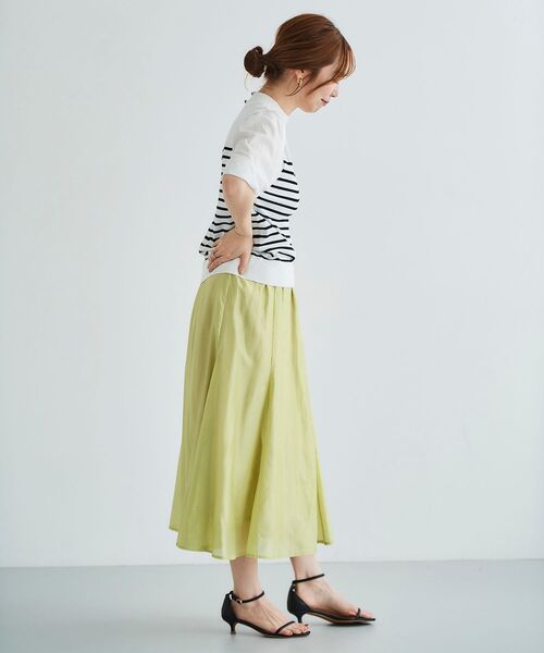 le.coeur blanc（ルクールブラン）の「キリカエギャザースカート（スカート・レディース・ライトグリーン/ダークグレー/ラベンダー・38）」の11枚目の写真