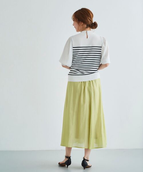 le.coeur blanc（ルクールブラン）の「キリカエギャザースカート（スカート・レディース・ライトグリーン/ダークグレー/ラベンダー・38）」の12枚目の写真