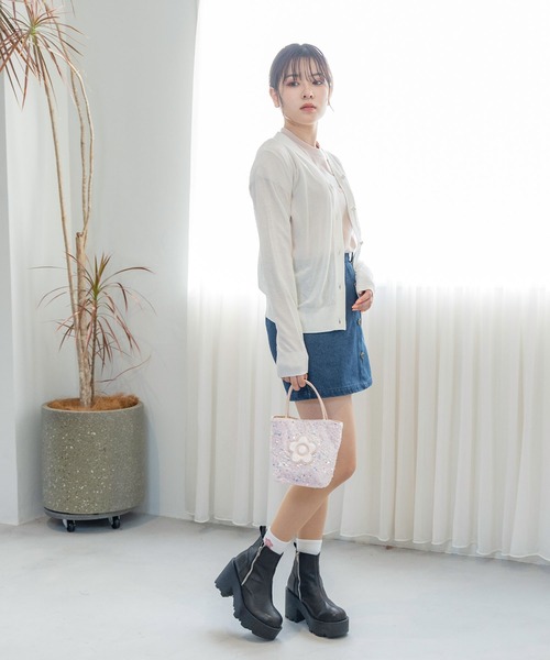 未使用　MARY QUANT デイジーパッチスパンコール 2WAYミニトート MARY QUANT（マリークワント）の「デイジーパッチスパンコール