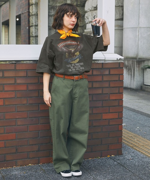 tシャツ ヴィンテージライクピグメントTシャツ レディース ヴィンテージライクピグメントビック半袖Tシャツ MONO-MART