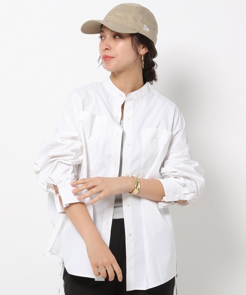 HEREIAM(ヘレイアム)の「【HEREIAM】撥水プリーツカフスシャツ(シャツ/ブラウス・レディース・ホワイト/ブルー/ブラック・FREE)」の2枚目の写真