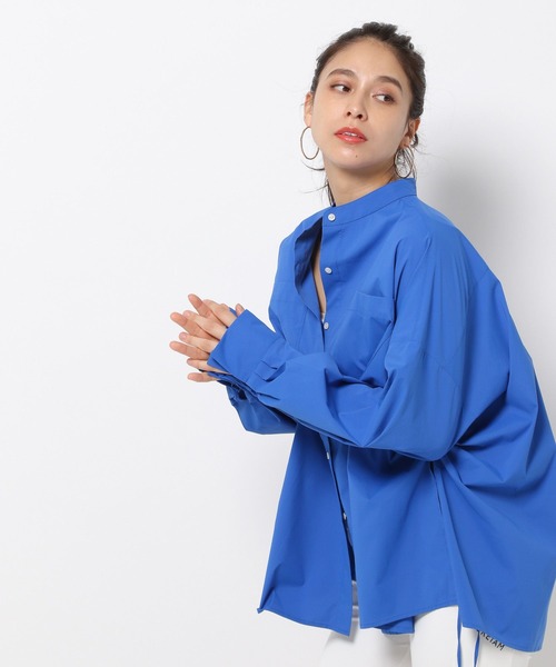 HEREIAM(ヘレイアム)の「【HEREIAM】撥水プリーツカフスシャツ(シャツ/ブラウス・レディース・ホワイト/ブルー/ブラック・FREE)」の8枚目の写真