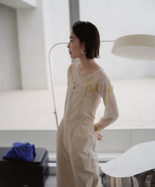 Kastane(カスタネ)の「【2024SSカタログ掲載】スプレーシアートップス(Tシャツ/カットソー・レディース・ミント/グレー/アイボリー・FREE)」の5枚目の写真