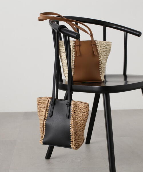 N.（N. Natural Beauty Basic）（エヌエヌナチュラルビューティーベーシック）の「◆ペーパーコンビショルダーバッグ（ショルダーバッグ・レディース・ブラウン/ブラック・FREE）」の3枚目の写真