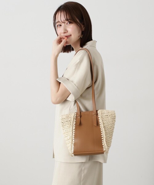N.（N. Natural Beauty Basic）（エヌエヌナチュラルビューティーベーシック）の「◆ペーパーコンビショルダーバッグ（ショルダーバッグ・レディース・ブラウン/ブラック・FREE）」の16枚目の写真