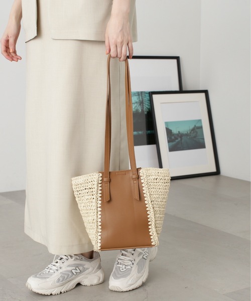 N.（N. Natural Beauty Basic）（エヌエヌナチュラルビューティーベーシック）の「◆ペーパーコンビショルダーバッグ（ショルダーバッグ・レディース・ブラウン/ブラック・FREE）」の6枚目の写真