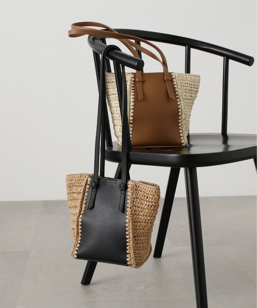 N.（N. Natural Beauty Basic）（エヌエヌナチュラルビューティーベーシック）の「◆ペーパーコンビショルダーバッグ（ショルダーバッグ・レディース・ブラウン/ブラック・FREE）」の11枚目の写真
