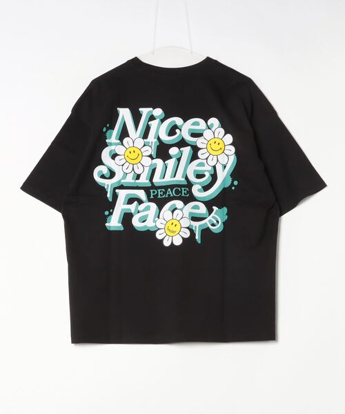 SMILEY FACE（スマイリーフェイス）の「SMILEY FACE オーバーサイズ ヘビーウエイト半袖Tシャツ（Tシャツ/カットソー・メンズ・杢グレー/ブラック/グレイッシュベージュ/ホワイト系/ミント/ピンク/ブラック系/ブラック系1/ホワイト/ライトグリーン系/グレー系/ホワイト系1・LL/L/M）」の13枚目の写真