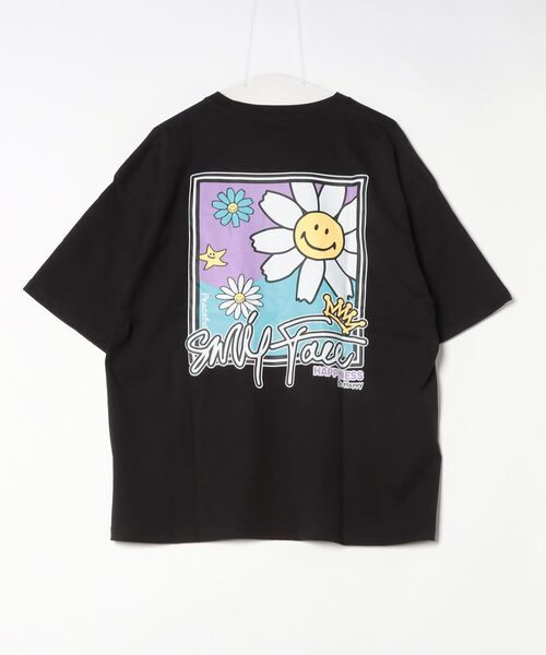 SMILEY FACE（スマイリーフェイス）の「SMILEY FACE オーバーサイズ ヘビーウエイト半袖Tシャツ（Tシャツ/カットソー・メンズ・杢グレー/ブラック/グレイッシュベージュ/ホワイト系/ミント/ピンク/ブラック系/ブラック系1/ホワイト/ライトグリーン系/グレー系/ホワイト系1・LL/L/M）」の15枚目の写真