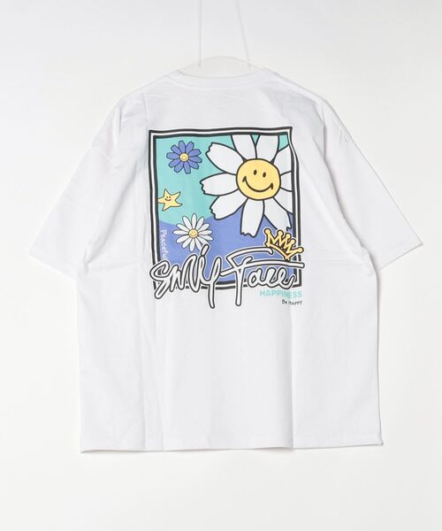 SMILEY FACE（スマイリーフェイス）の「SMILEY FACE オーバーサイズ ヘビーウエイト半袖Tシャツ（Tシャツ/カットソー・メンズ・杢グレー/ブラック/グレイッシュベージュ/ホワイト系/ミント/ピンク/ブラック系/ブラック系1/ホワイト/ライトグリーン系/グレー系/ホワイト系1・LL/L/M）」の19枚目の写真