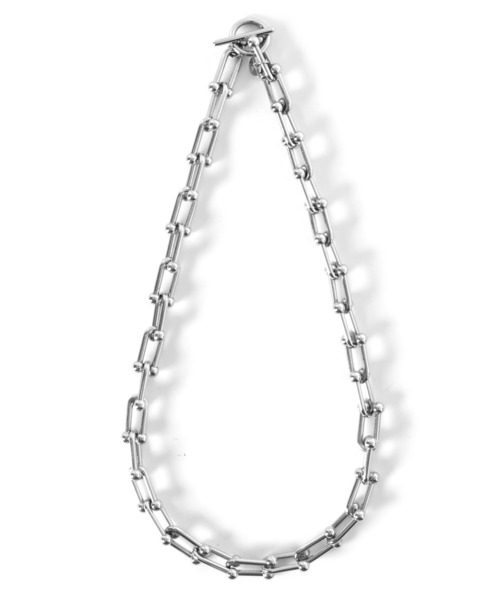 LHME（エルエイチエムイー）の「LHME “Moment”リンクホースシューチェーンネックレス/サージカルステンレス316L（金属アレルギー対応）（ネックレス・レディース・シルバー・40cm）」の2枚目の写真