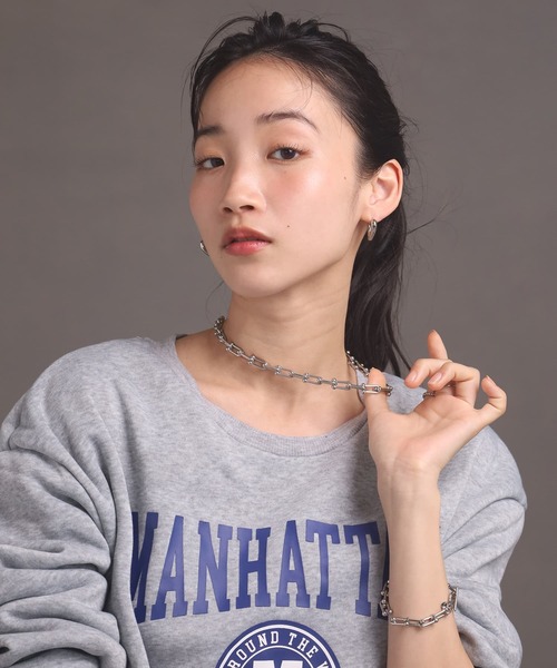 LHME（エルエイチエムイー）の「LHME “Moment”リンクホースシューチェーンネックレス/サージカルステンレス316L（金属アレルギー対応）（ネックレス・レディース・シルバー・40cm）」の9枚目の写真