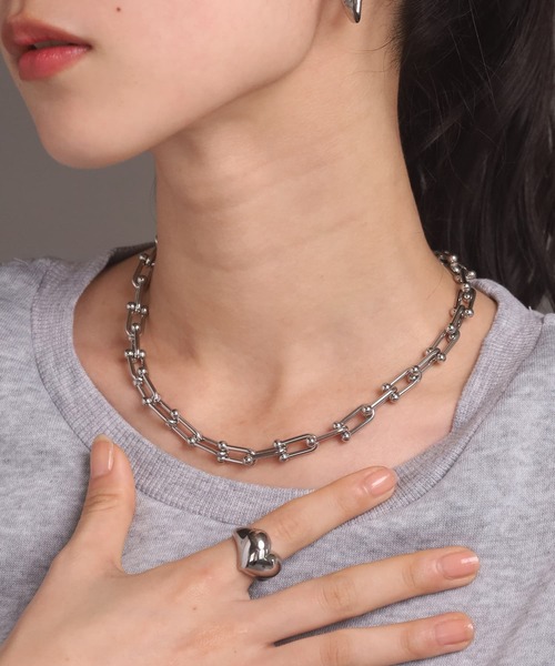 LHME “Moment”リンクホースシューチェーンネックレス/サージカル