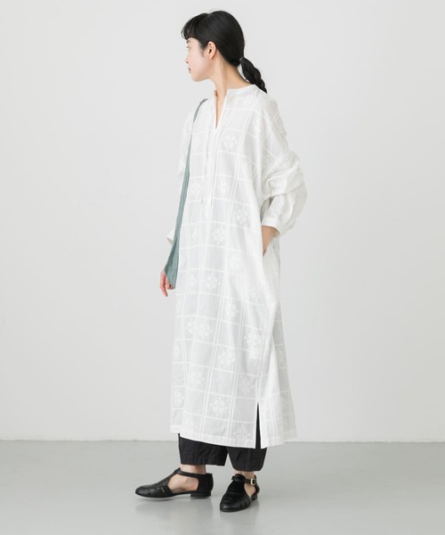 かぐれ　ホワイトワンピース かぐれ（カグレ）の「クロスステッチワンピース（ワンピース