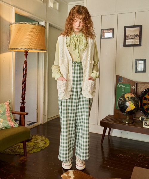 anoco no oheya（アノコノオへヤ）の「lace vest（ベスト・レディース・アイボリー・FREE）」の19枚目の写真