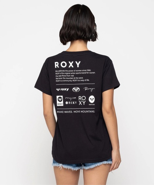 ROXY（ロキシー）の「HERITAGE LOGOS/ロキシー半袖バックプリントロゴTシャツ（Tシャツ/カットソー・レディース・グレー/ブラック/ホワイト/ブラウン・LARGE/MEDIUM/SMALL）」の3枚目の写真