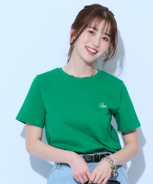 JUSGLITTY　ポイント刺繍Tシャツ　ジャスグリッティー　白 白 JUSGLITTY（ジャスグリッティー）の「ポイント刺繍Tシャツ（T