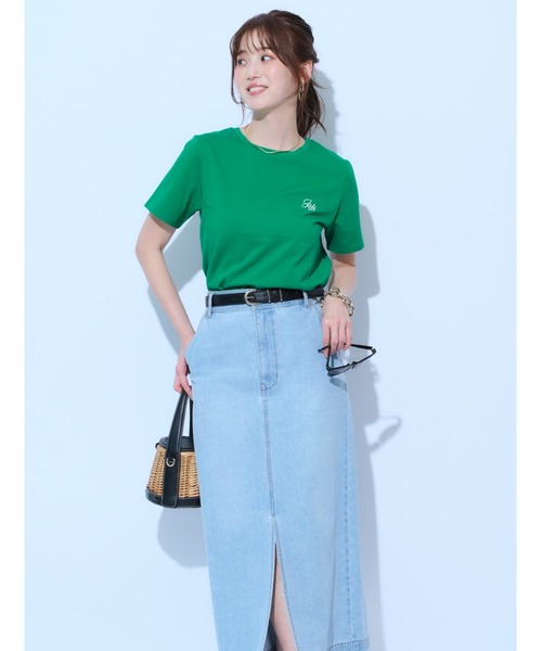 JUSGLITTY（ジャスグリッティー）の「ポイント刺繍Tシャツ（T