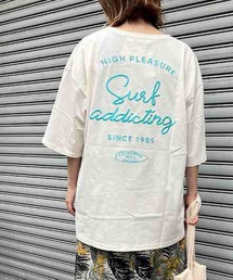 anap mimpi | カラー サーフ刺繍×プリント コットン ビッグTシャツ(Tシャツ/カットソー)