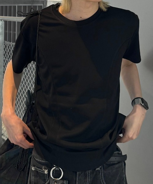 Chikashitsu +(`JVcvX)́yChikashitsu +zcompact stitch rib t-shirt / y`JVcvXzRpNgXeb`uTVc(TVc/Jbg\[)