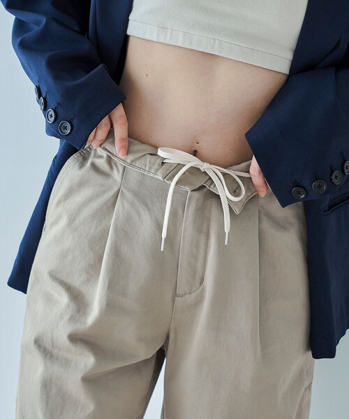 FREAK'S STORE（フリークスストア）の「FREAK’S STORE/フリークスストア サイドボタンパンツ/チノパンツ/ワイドパンツ（チノパンツ・レディース・ベージュ/オリーブ・MEDIUM/SMALL）」の13枚目の写真