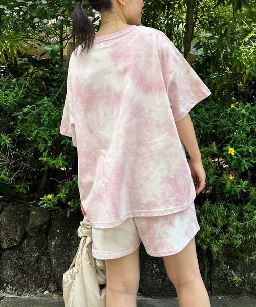 sandlessmoon（サンドレスムーン）の「タイダイセットアップ（Tシャツ/カットソー・レディース・ベージュ/ピンク・FREE）」の16枚目の写真