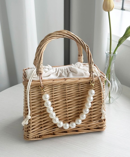 apres jour（アプレジュール）の「【apres jour×ARIAZ】パール付きかごバッグ（かごバッグ・レディース・その他・FREE）」の2枚目の写真