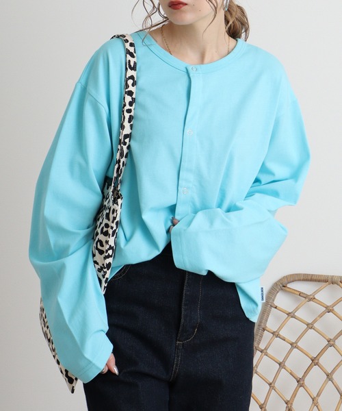 MONT KEMMEL YARN DYED 30/2 PLATING JERSRY CREW CARDIGAN