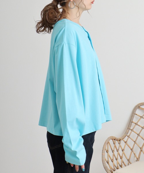 MONT KEMMEL YARN DYED 30/2 PLATING JERSRY CREW CARDIGAN