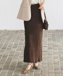 Noble | キュプラサテンナローAラインスカート(スカート)