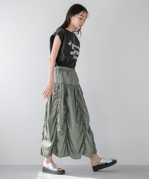 LOWRYS FARM（ローリーズファーム）の「プリントロゴＮＳ 115246（Tシャツ/カットソー・レディース・ブラウン/ホワイト/ブラック/その他・FREE）」の11枚目の写真