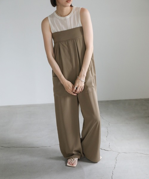 select MOCA(セレクトモカ)の「2WAYベアサロペット(サロペット/オーバーオール・レディース・ブラック/カーキ・MEDIUM/LARGE)」の9枚目の写真