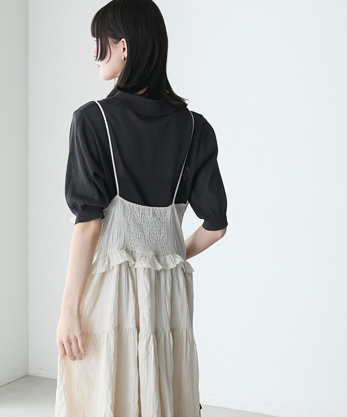 US vintage 60s フリル　ティアード　シアーワンピース Q184 US vintage 60s フリル ティアード シアーワンピース Q184
