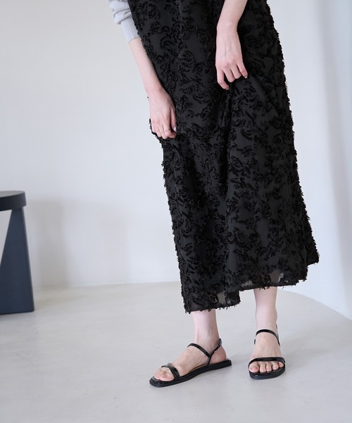 ROPE' PICNIC（ロペピクニック）の「ジャガードキャミワンピース（ワンピース・レディース・ブラック/オフホワイト・38）」の2枚目の写真