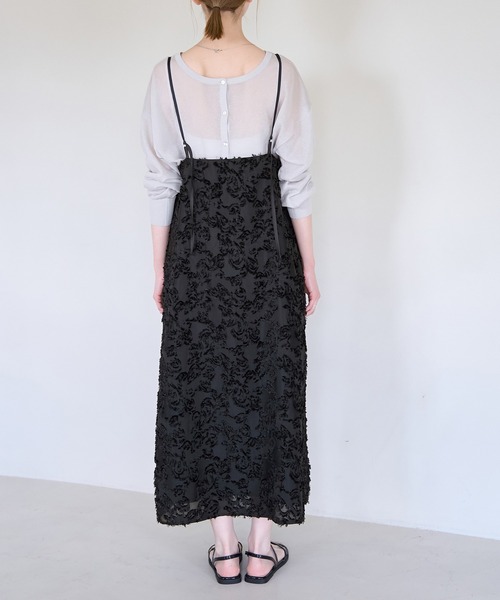 ROPE' PICNIC（ロペピクニック）の「ジャガードキャミワンピース（ワンピース・レディース・ブラック/オフホワイト・38）」の15枚目の写真