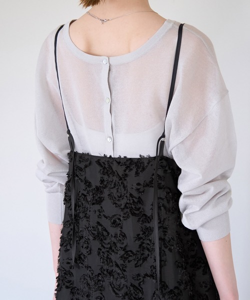 ROPE' PICNIC（ロペピクニック）の「ジャガードキャミワンピース（ワンピース・レディース・ブラック/オフホワイト・38）」の16枚目の写真