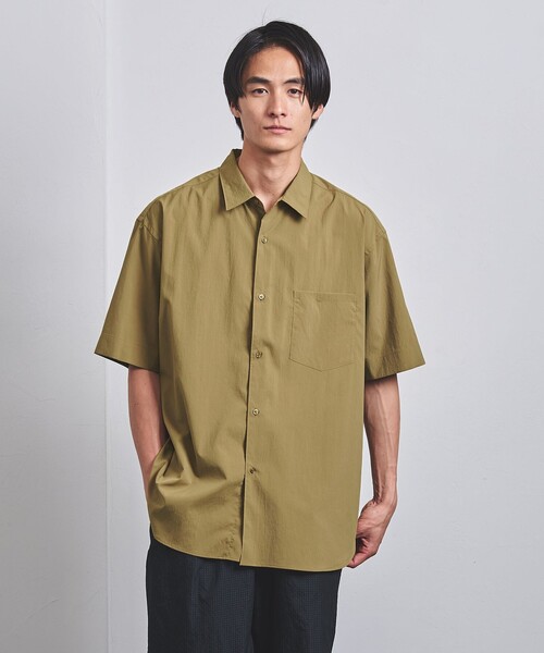 UNITED ARROWS（ユナイテッドアローズ）の「ポプリン ソリッド ショートスリーブ シャツ（シャツ/ブラウス・メンズ・オリーブ/ホワイト/ロイヤルブルー・S/M/L/XL）」の4枚目の写真