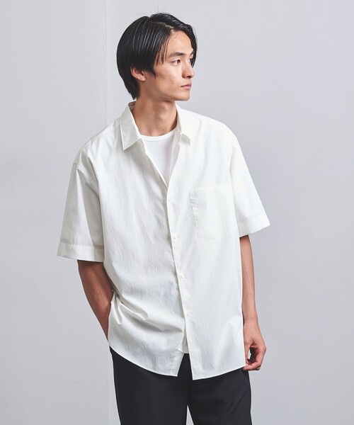 UNITED ARROWS（ユナイテッドアローズ）の「ポプリン ソリッド ショートスリーブ シャツ（シャツ/ブラウス・メンズ・オリーブ/ホワイト/ロイヤルブルー・S/M/L/XL）」の6枚目の写真