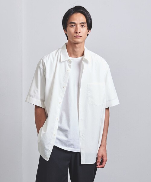 UNITED ARROWS（ユナイテッドアローズ）の「ポプリン ソリッド ショートスリーブ シャツ（シャツ/ブラウス・メンズ・オリーブ/ホワイト/ロイヤルブルー・S/M/L/XL）」の7枚目の写真