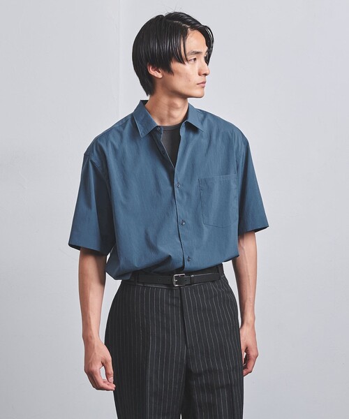 UNITED ARROWS（ユナイテッドアローズ）の「ポプリン ソリッド ショートスリーブ シャツ（シャツ/ブラウス・メンズ・オリーブ/ホワイト/ロイヤルブルー・S/M/L/XL）」の9枚目の写真