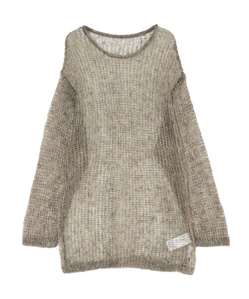 LAGUNAMOON（ラグナムーン）の「モヘヤラフニットプルオーバー（ニット/セーター・レディース・グレー/ベージュ/ライトブルー・FREE）」の2枚目の写真