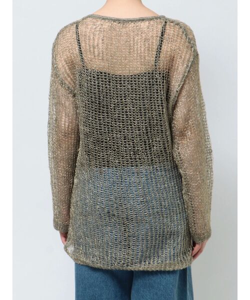 LAGUNAMOON（ラグナムーン）の「モヘヤラフニットプルオーバー（ニット/セーター・レディース・グレー/ベージュ/ライトブルー・FREE）」の4枚目の写真