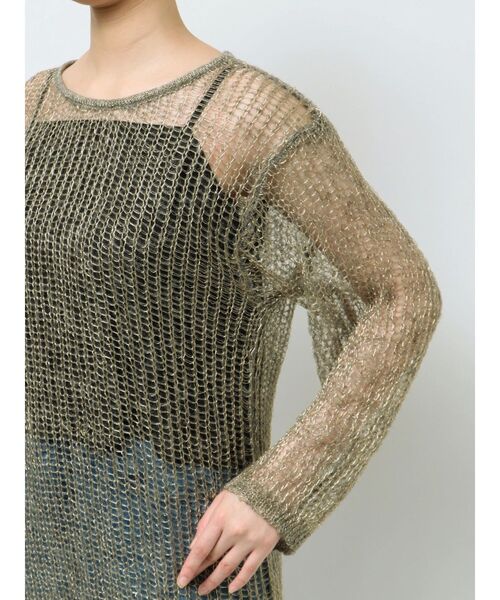 LAGUNAMOON（ラグナムーン）の「モヘヤラフニットプルオーバー（ニット/セーター・レディース・グレー/ベージュ/ライトブルー・FREE）」の6枚目の写真