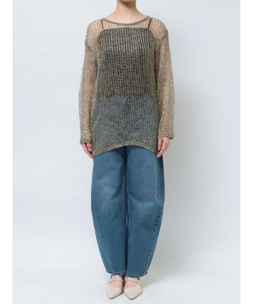 LAGUNAMOON（ラグナムーン）の「モヘヤラフニットプルオーバー（ニット/セーター・レディース・グレー/ベージュ/ライトブルー・FREE）」の9枚目の写真