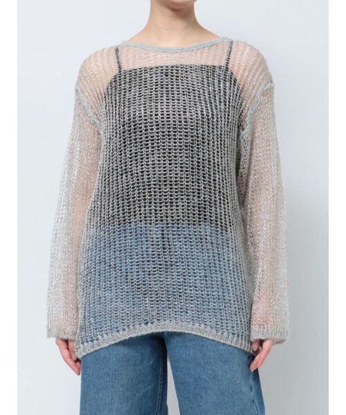 LAGUNAMOON（ラグナムーン）の「モヘヤラフニットプルオーバー（ニット/セーター・レディース・グレー/ベージュ/ライトブルー・FREE）」の13枚目の写真