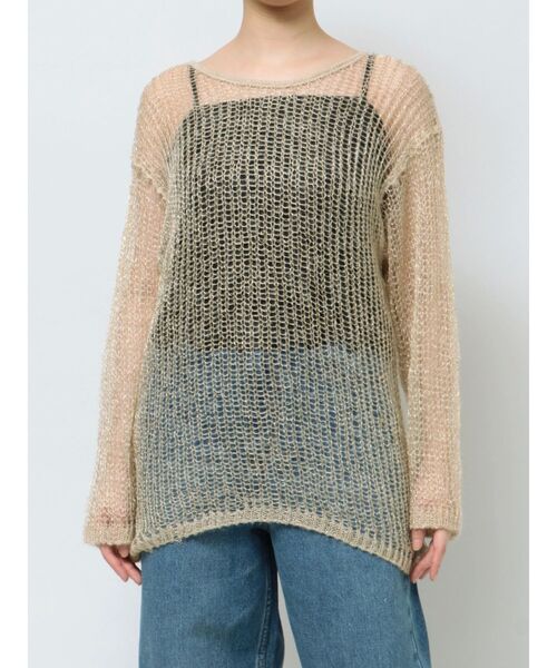 LAGUNAMOON（ラグナムーン）の「モヘヤラフニットプルオーバー（ニット/セーター・レディース・グレー/ベージュ/ライトブルー・FREE）」の14枚目の写真