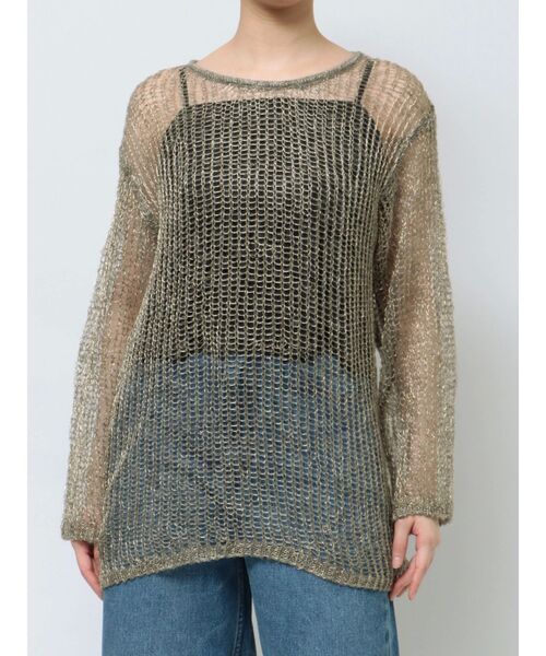 LAGUNAMOON（ラグナムーン）の「モヘヤラフニットプルオーバー（ニット/セーター・レディース・グレー/ベージュ/ライトブルー・FREE）」の15枚目の写真